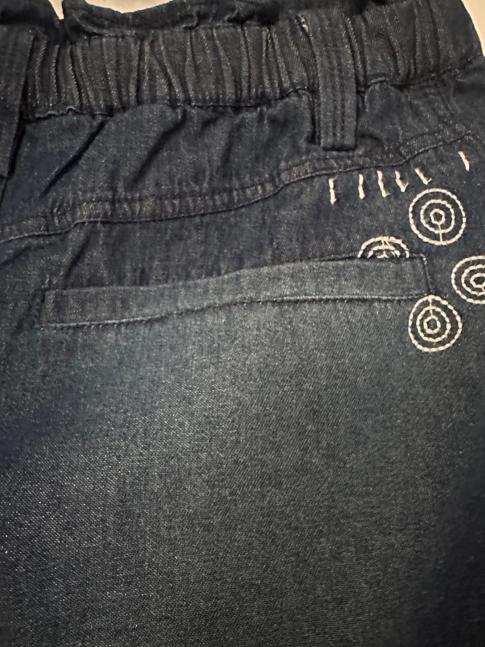 Pilcro Navy Embroidered Denim Mini Skirt -Preloved - Picture 10 of 15
